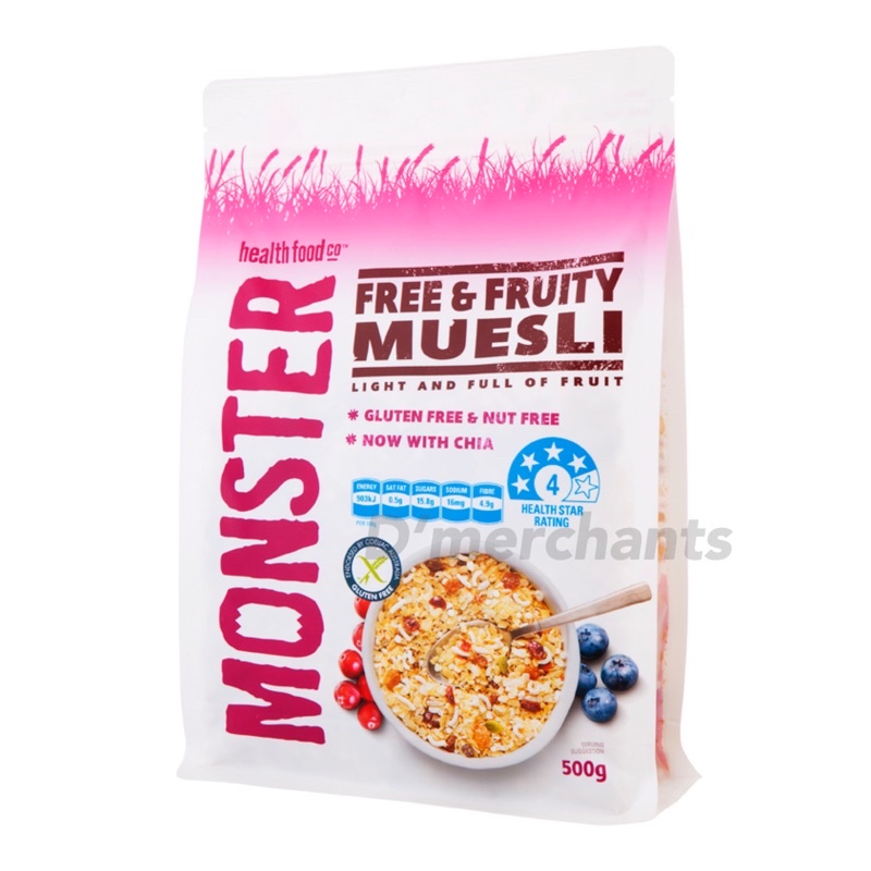 Monster Gluten FreeMuesliFree & Fruity 500g Shopee Malaysia
