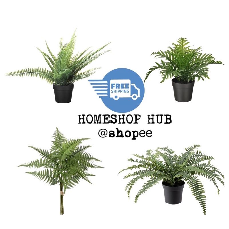 IKEA FEJKA Ferns Artificial Plant Fern Pokok Hiasan Pokok Plastik Tiruan Pokok Paku Pakis Hiasan