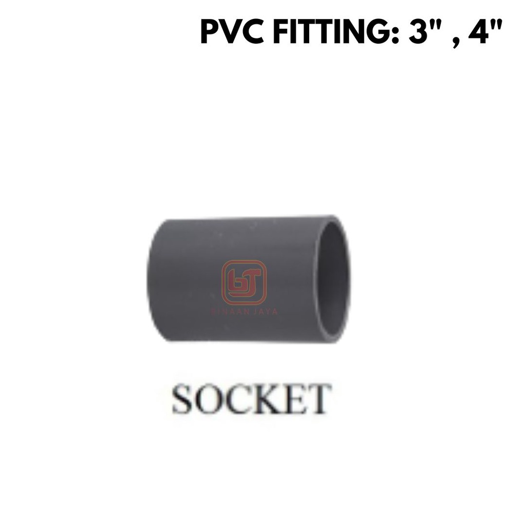 BJ 3", 4" PVC Fitting PVC Joint PVC Pipe Connector Penyambung Paip