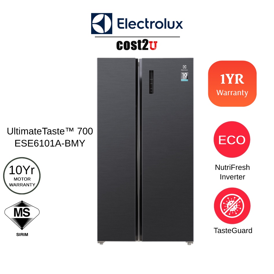 [Seller Delivery] Electrolux 606L UltimateTaste 700 Side by Side