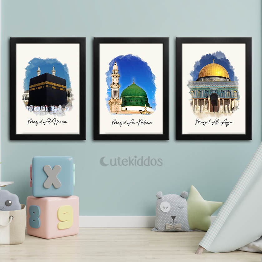 HIASAN DINDING Wall Hanging Poster Wall Decor Islamic Kaaba Mosque Al