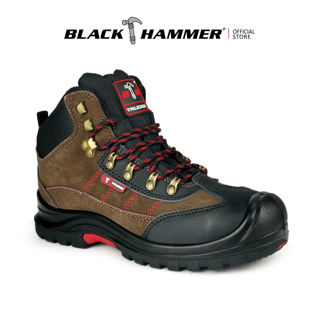 Black Hammer Men Mid Cut with Shoelaces Safety Shoe BH1103RS Shopee