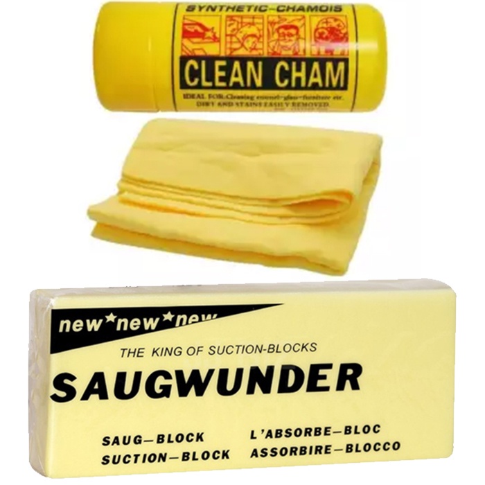 Clean Cham Synthetic Chamois WITH Saugwunder Absorbent Multipurpose