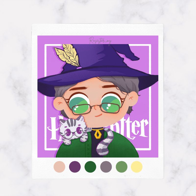 Pre Order Paint By Number Harry Potter Canvas 20*20cm Shopee Malaysia