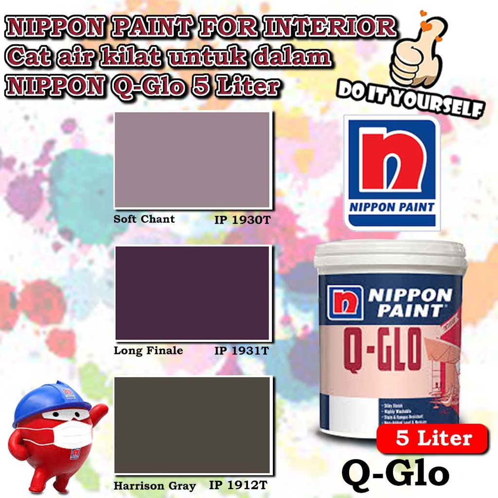 Nippon paint Q Glo Interior 5 Liter Soft Chant 1930T / Long Finale