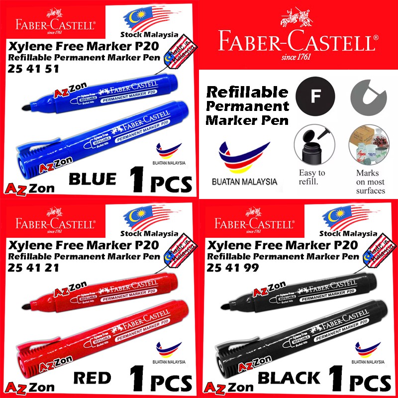 FaberCastell Xylene Free Refillable Bullet Nib FaberCastell Permanent