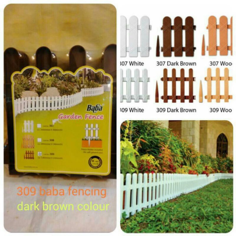 Baba fensing Bi 309(4keping) pagar hiasan taman mini (226mm x 220mm