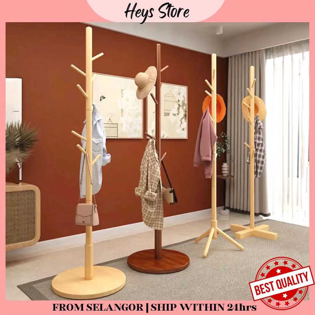 Covered by Wooden Standing Hat and Coat Rack Free Standing Hanger Rack
