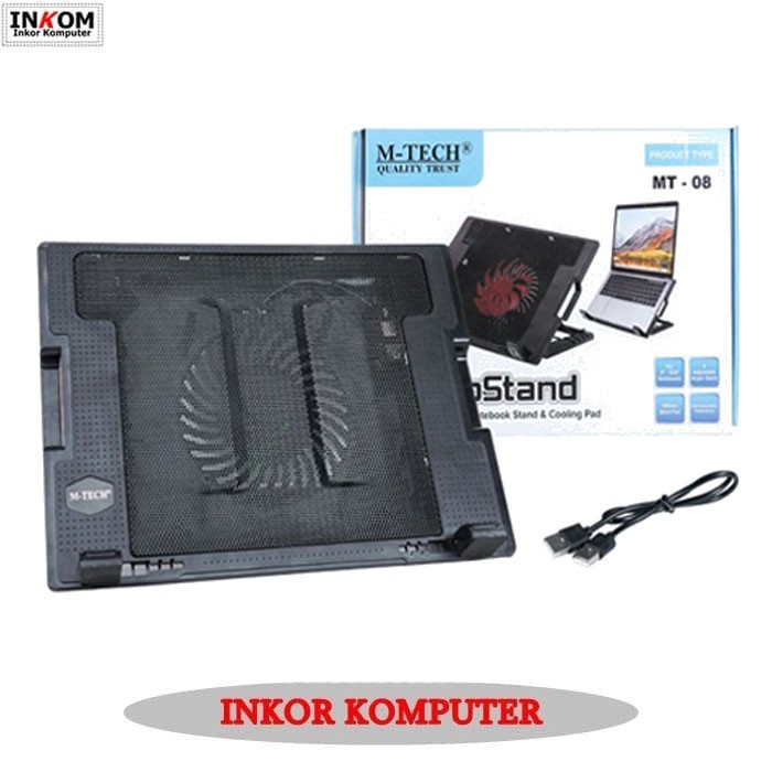 Original MTech Cooling Pad MT08 Ergostand Laptop Cooling Fan Shopee