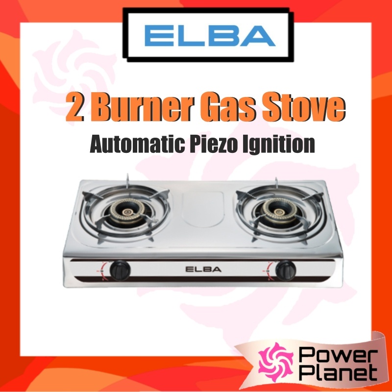 Elba 2 Burner Gas Stove EGSF7192(SS) Automatic Piezo Ignition