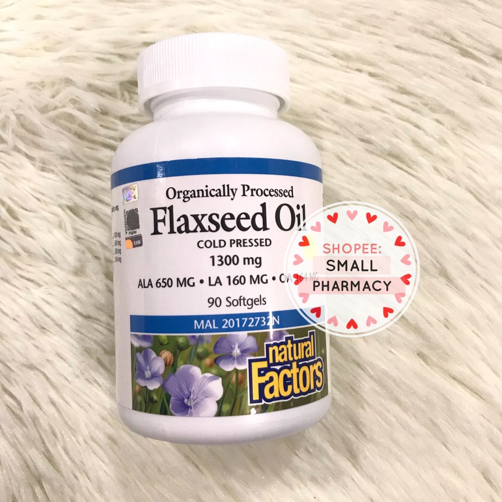 Natural Factors Organically processed Flaxseed Oil cold pressed 1300mg