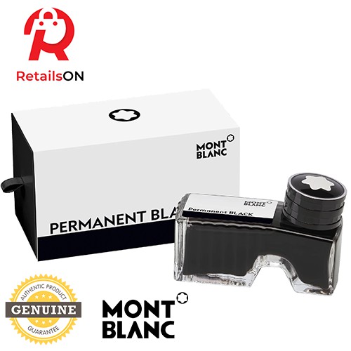 Montblanc Ink Bottle 60ml Permanent Black / Fountain Pen Ink Bottle