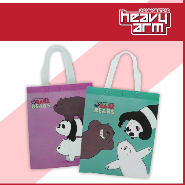 We Bare Bears Grizzly Panda Ice Non Woven Bag Beg Small WBB Non Woven