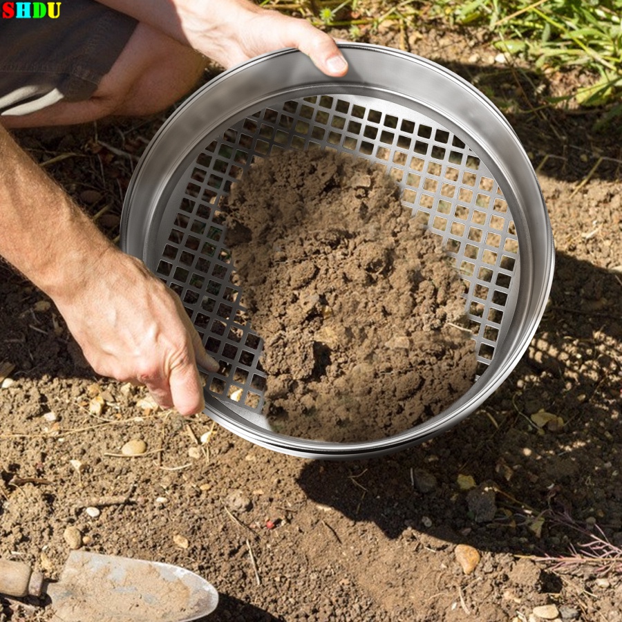 SHDU 30cm Gravel sieve for soil stone garden laboratory test square