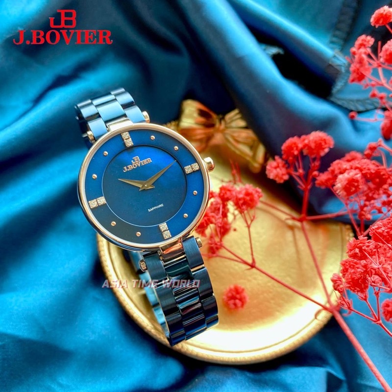 [Original] J.Bovier B15 QS374LRG/BL Elegance Sapphire Women's Watch