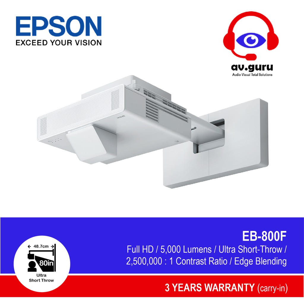 EPSON LASER ULTRA SHORT THROW PROJECTOR EB800F Shopee Malaysia