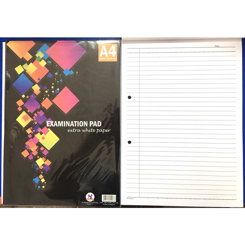 Examination Pad A4 / Exam Writing Pad A4 /Wrinting Pad / Text Pad
