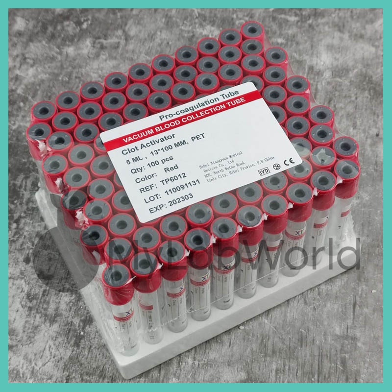 Vacutube Serum Tube With Clot Activator Blood Collection Tubes Red 6ml