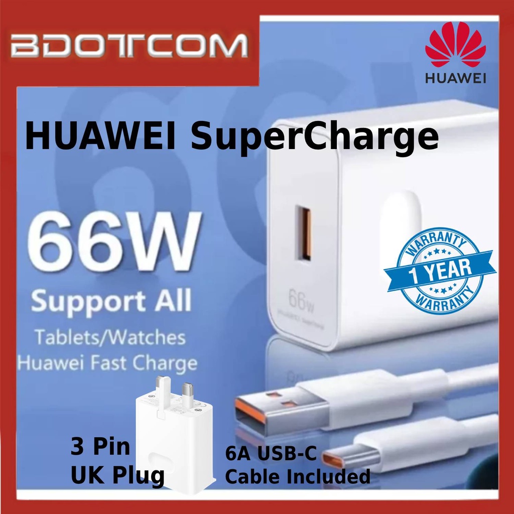 HUAWEI MAX 66W SuperCharge Super Charge Charger With TYPEC 6A CABLE