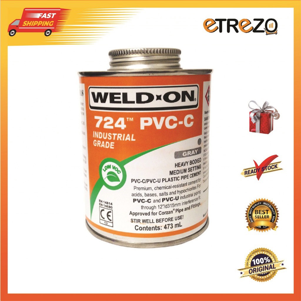WeldOn 724 CPVC Solvent Cement Med Set Grey, 946 / 473ML (Ready StocK) Shopee Malaysia