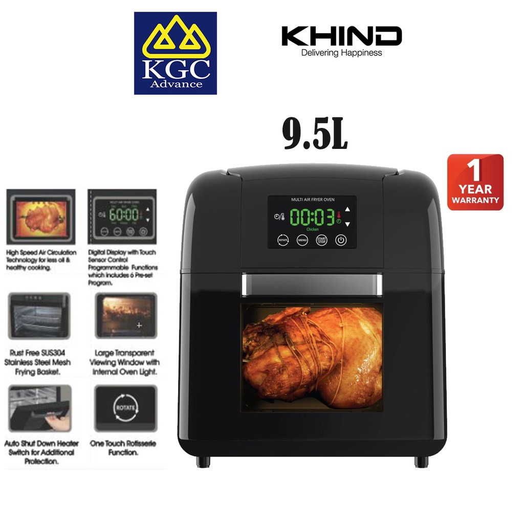 Khind Multi Air Fryer Oven ARF9500 Shopee Malaysia