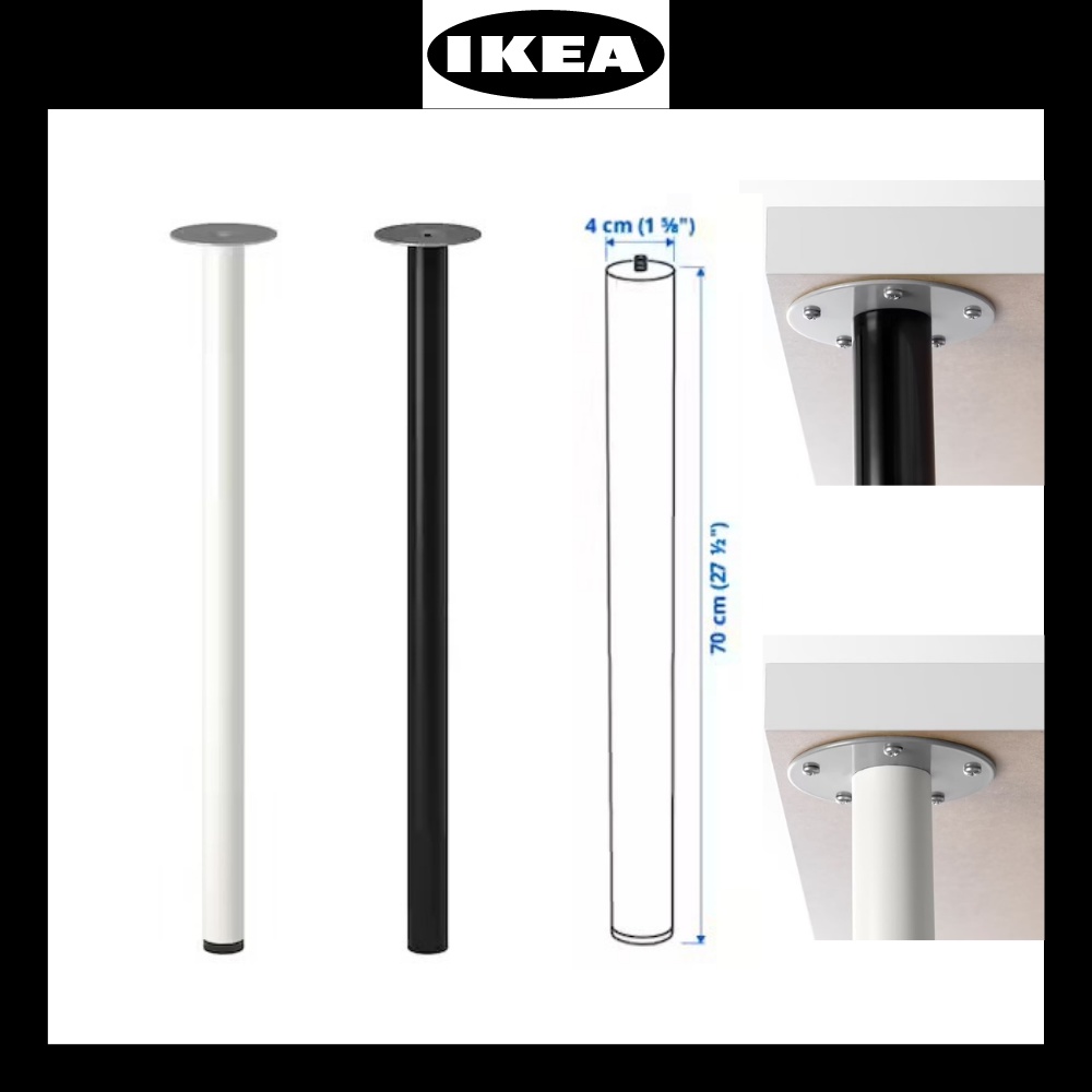 IKEA ADILS Table Leg, White/Black | Shopee Malaysia