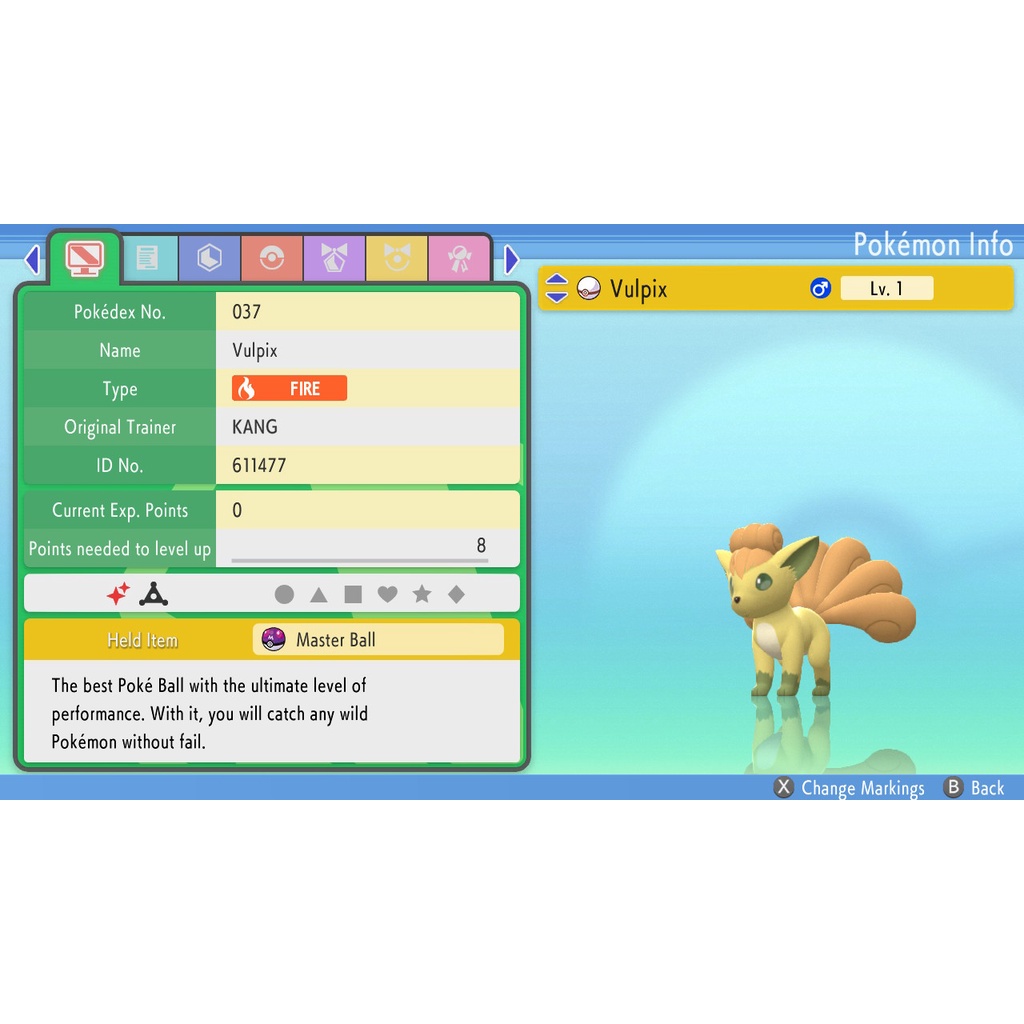 Pokemon Brilliant Diamond & Shining Pearl 6IV Shiny Vulpix Shopee