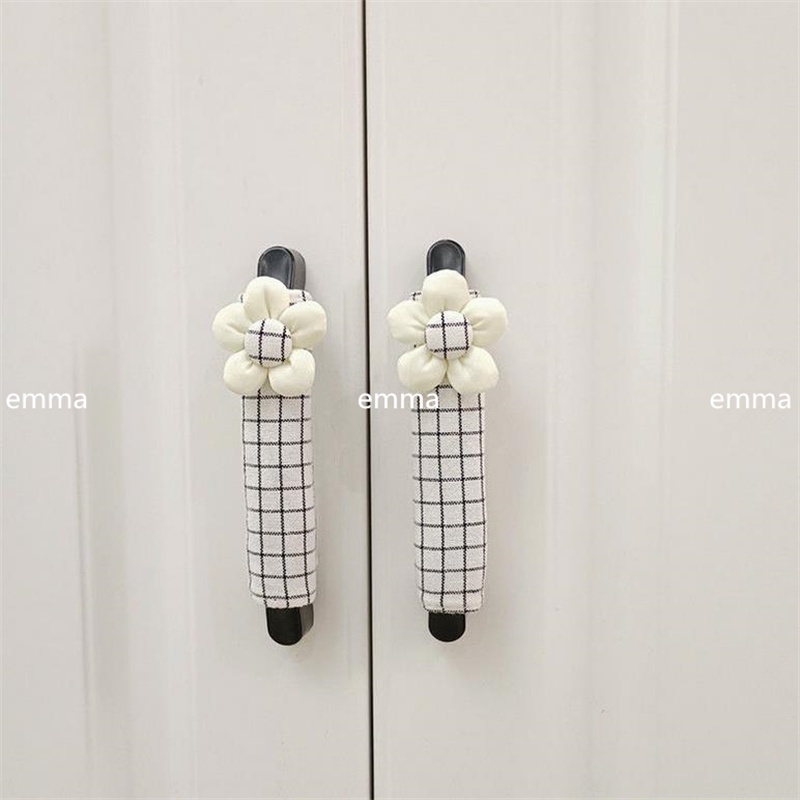 1 Pair Door Handle Cover Drawer Handle Protective Cover Cotton