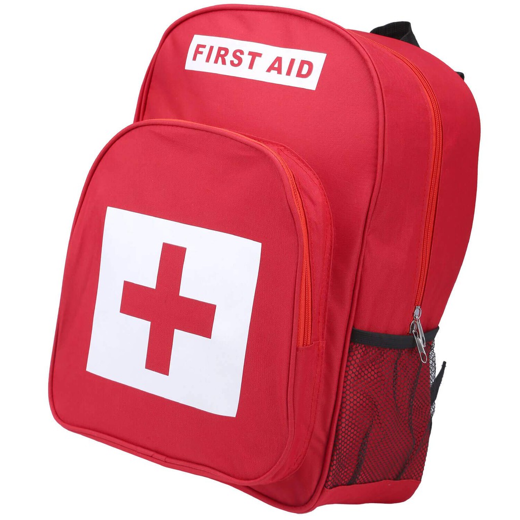 Red First Aid Bag Empty First Aid Backpack Empty Medical Storage Bag
