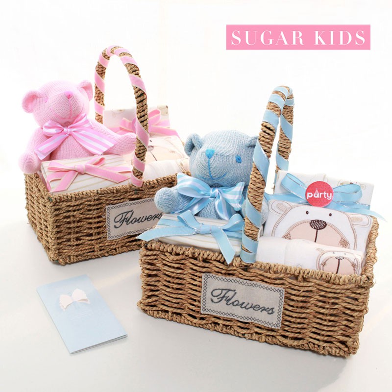 Newborn Baby Basket Gift Set 12pcs Set Shopee Malaysia