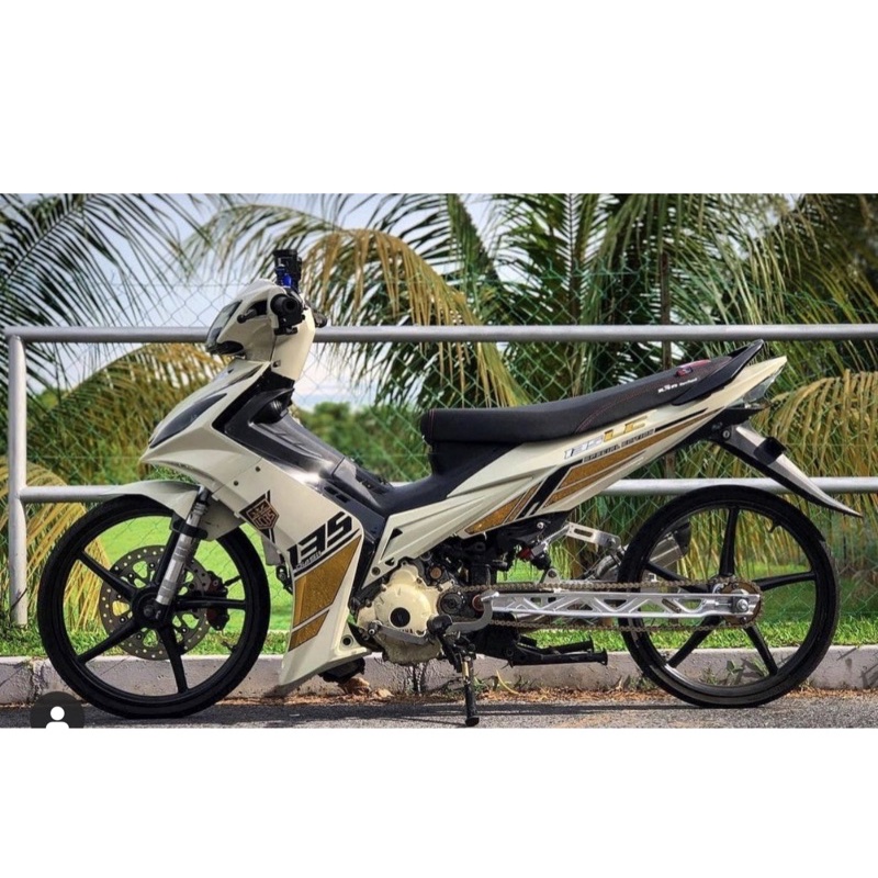 YAMAHA LC135 cover set Lc v1 v7cream white custom black gold3D OVERLAP