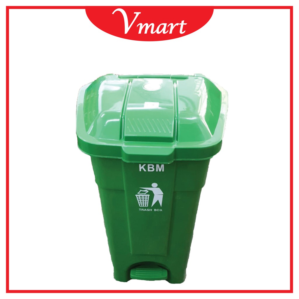 [70L] KBM Big Green Dustbin With Foot Pedal / High Quality Indoor