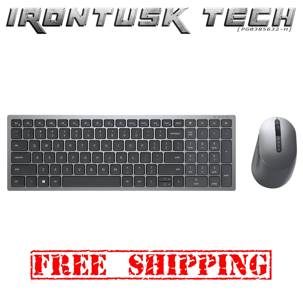 ORIGINAL DELL MULTIDEVICE WIRELESS KEYBOARD & MOUSE COMBO US ENGLISH