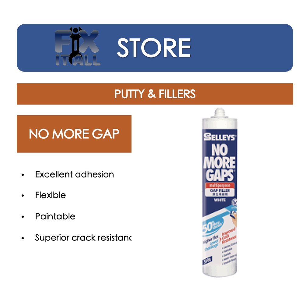 Selleys No More Gaps 380g for Wall Crack Plaster Board Wood Ceramic
