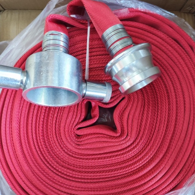 1 1/2" (38MM) x 30METER 16BAR FIRELINE FIRE HYDRANT CANVAS HOSE RED