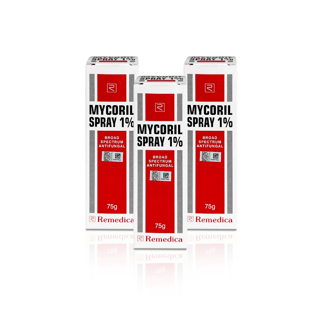 3x Mycoril Foot Infections Nonsticky Spray 75g Treat for Athlete's
