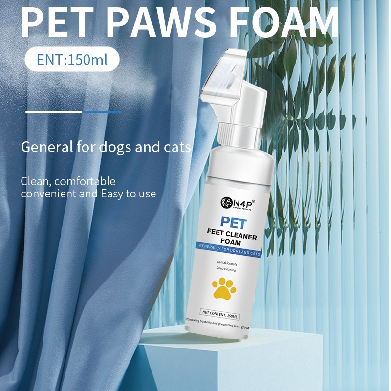 N4P 150ML Paw Foot Cleaner Foam Waterless Spray Shampoo Clean Feet For