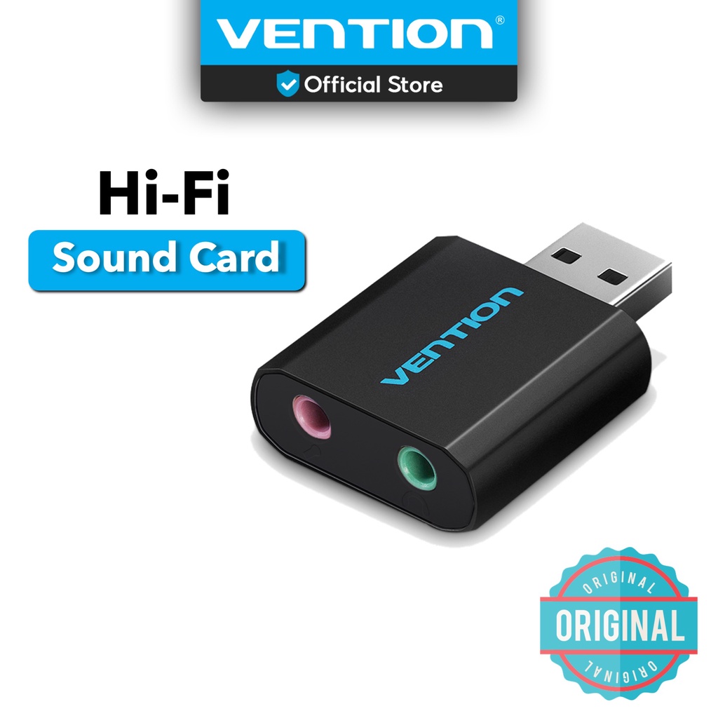 Vention External USB Sound Card 3.5mm AUX Mic Adapter Stereo Audio Sound Card Shopee Malaysia