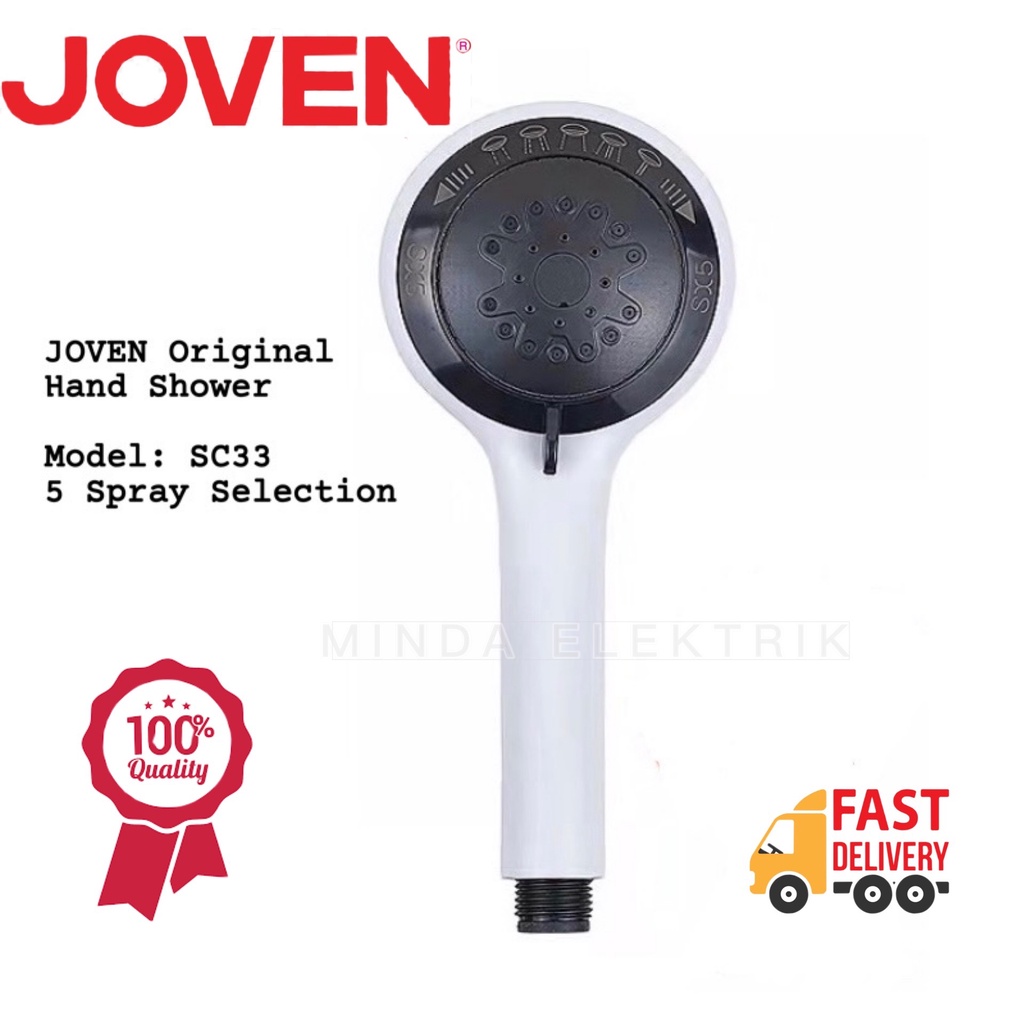 JOVEN Original Water Heater Hand Shower Head with 5 Spray Function Shopee Malaysia