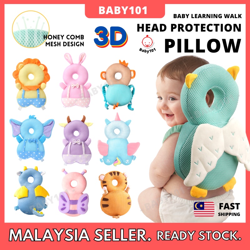 【Baby101】Baby Backpack Protection Pillow Infant Learning Walking Head Protection Cotton Cushion