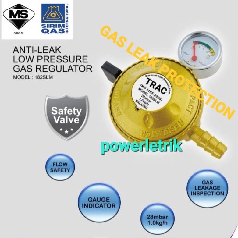 LOW PRESSURE GAS REGULATOR LEAK PROTECTION(AUTO CUT OFF) WITH PRESSRE