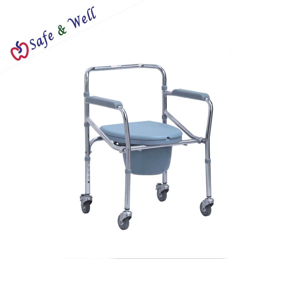HOPKIN FOLDING MOBILE COMMODE CHAIR STEEL Shopee Malaysia