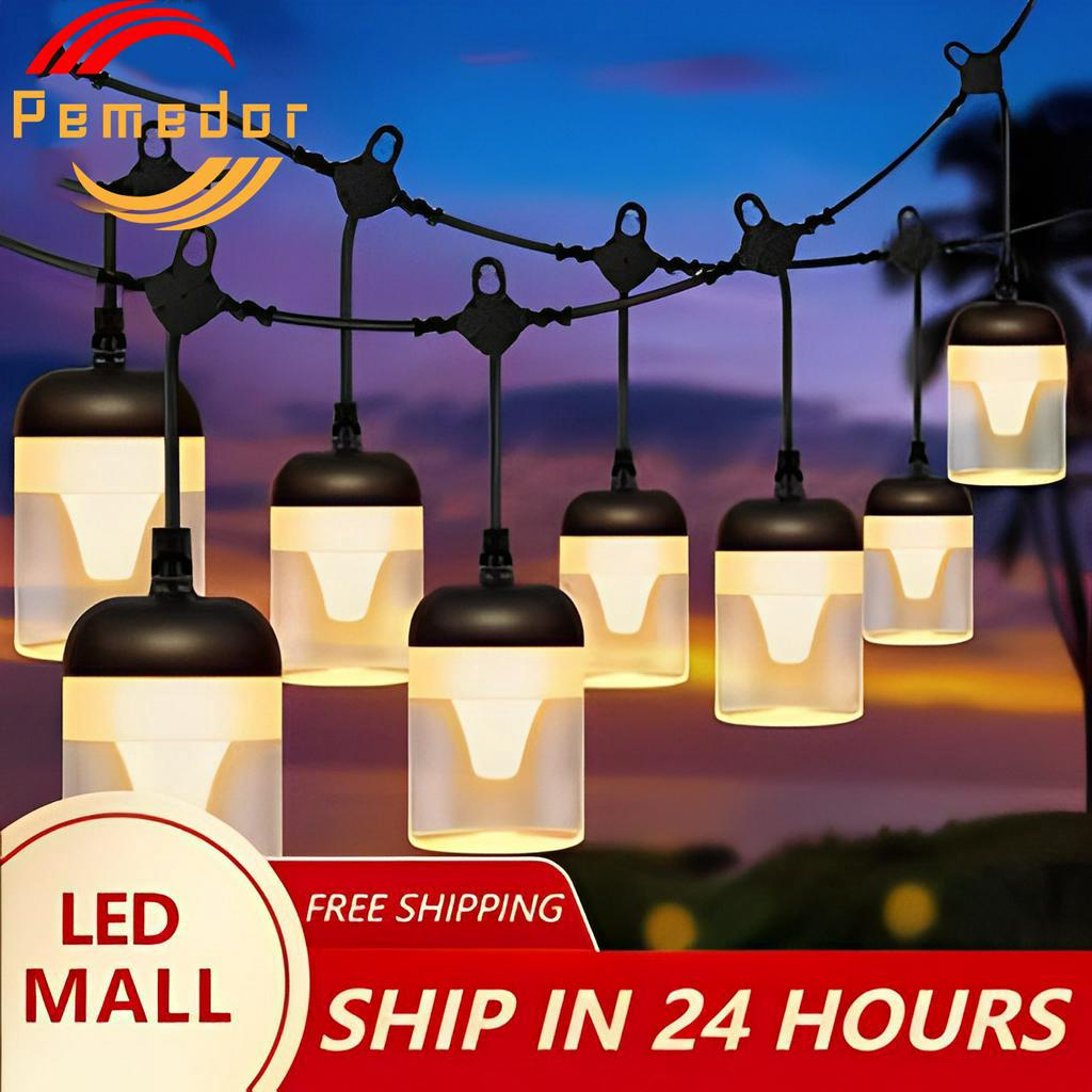 Pemedor 15 meters 15 bulbs LED String Light Warm White Light Outdoor