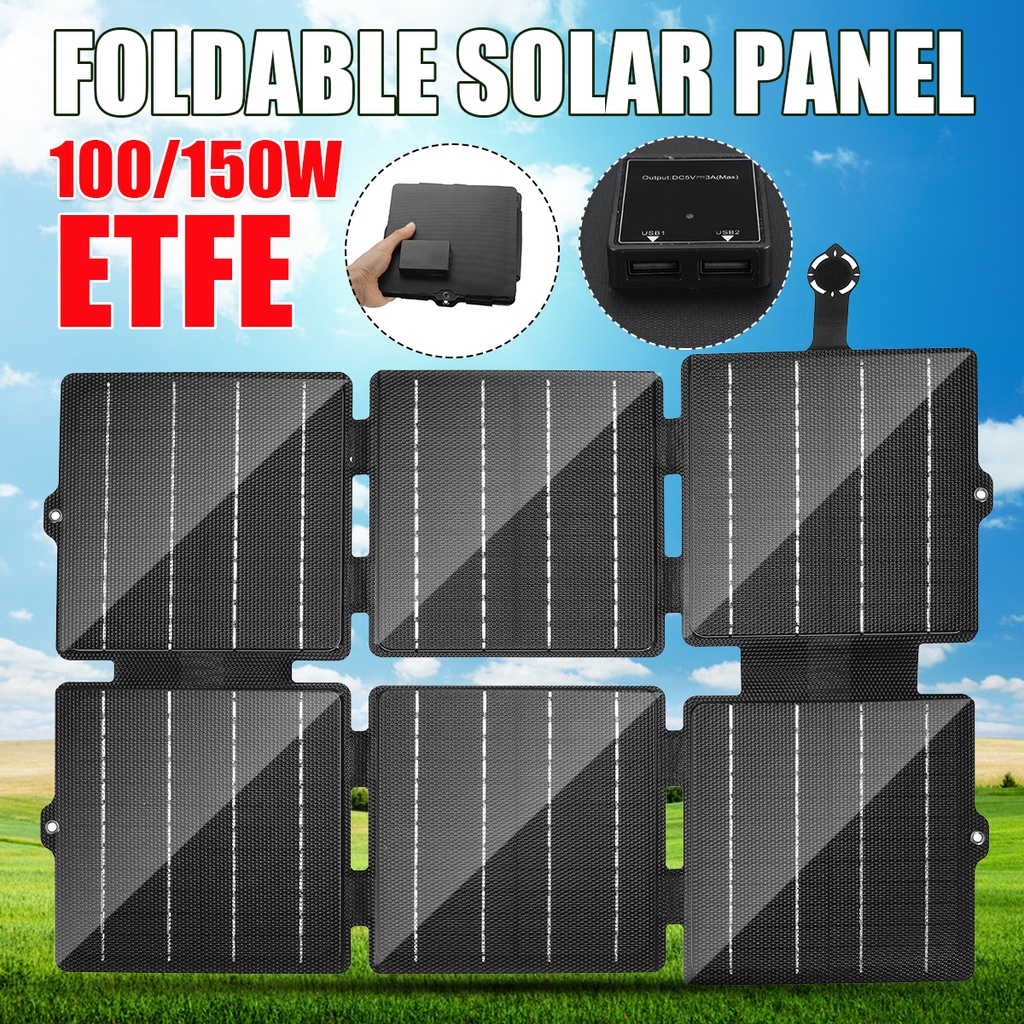 300W Portable Foldable Solar Panel Dual USB Flexible Small Waterproof