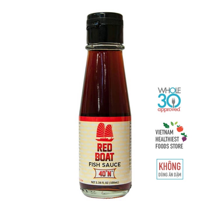 Red Boat Fish Sauce Traditional Atrium Fish Sauce Phu Quoc 40N Natural Protein (100ml Bottle