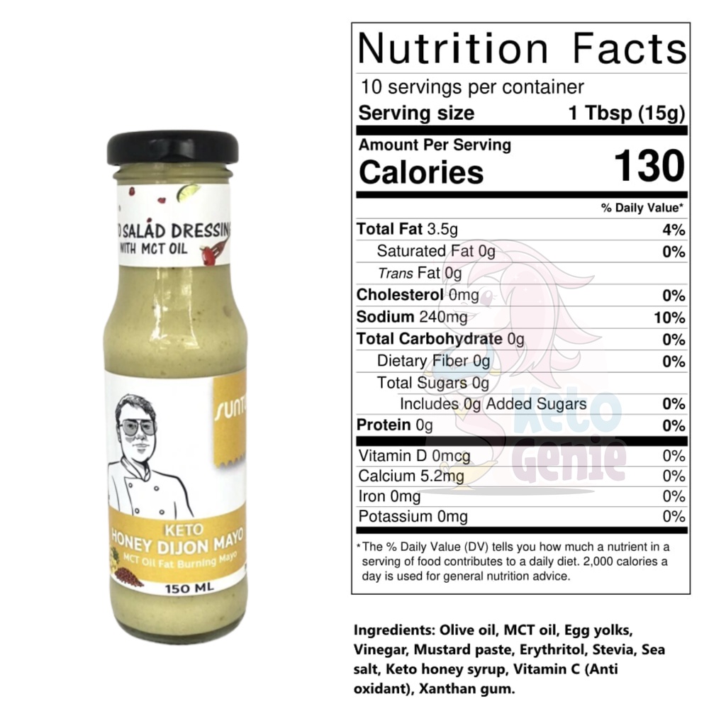 SUNTURI Keto Mayonnaise Made with MCT Oil, Creamy Fat Burning Mayo