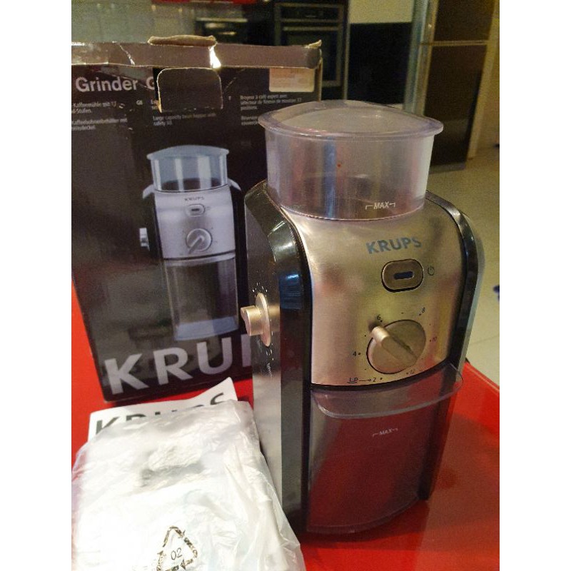 Krups GVX2 burr coffee grinder (used) original price RM249 Shopee