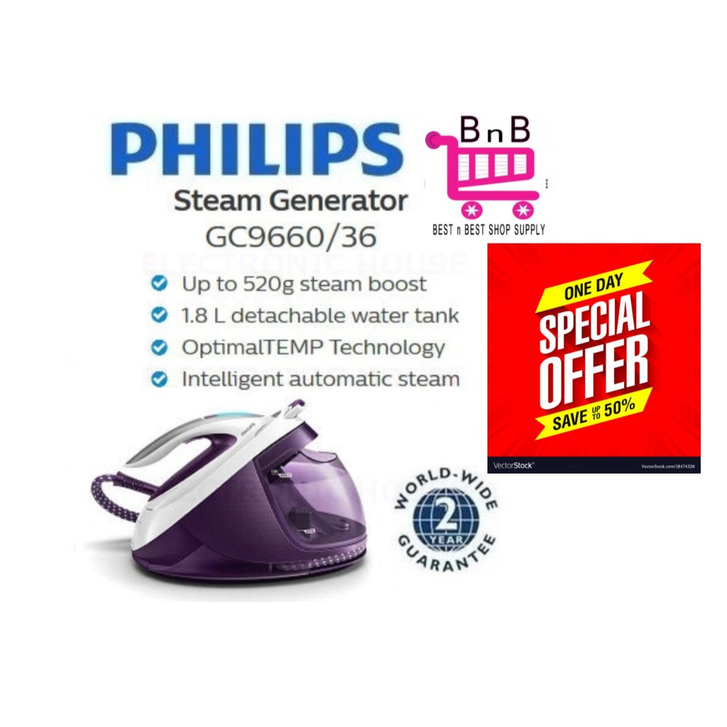 PerfectCare Elite Plus Steam Generator Iron GC9660/30, 56% OFF