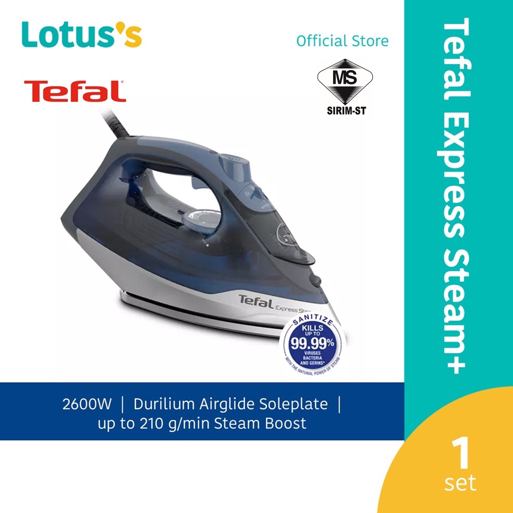 Tefal Steam Iron Express Steam+ FV2887 Shopee Malaysia