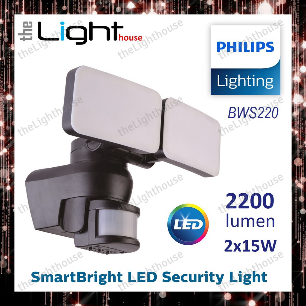 PHILIPS MOTION SENSOR WITH LED LIGHT BWS 220 SECURITY LIGHT Shopee